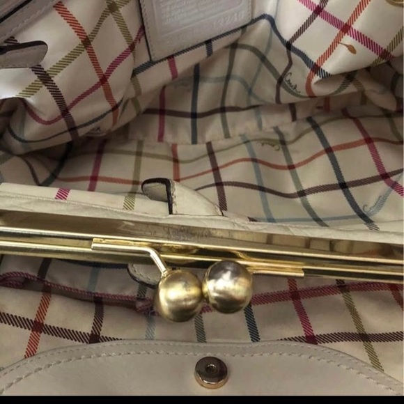 VINTAGE LEATHER COACH ergo pleated leather satchel - Picture 4 of 9